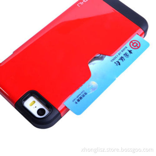 2014 newest model card holder TPU phone case for iPhone 5 and iPhone 5s